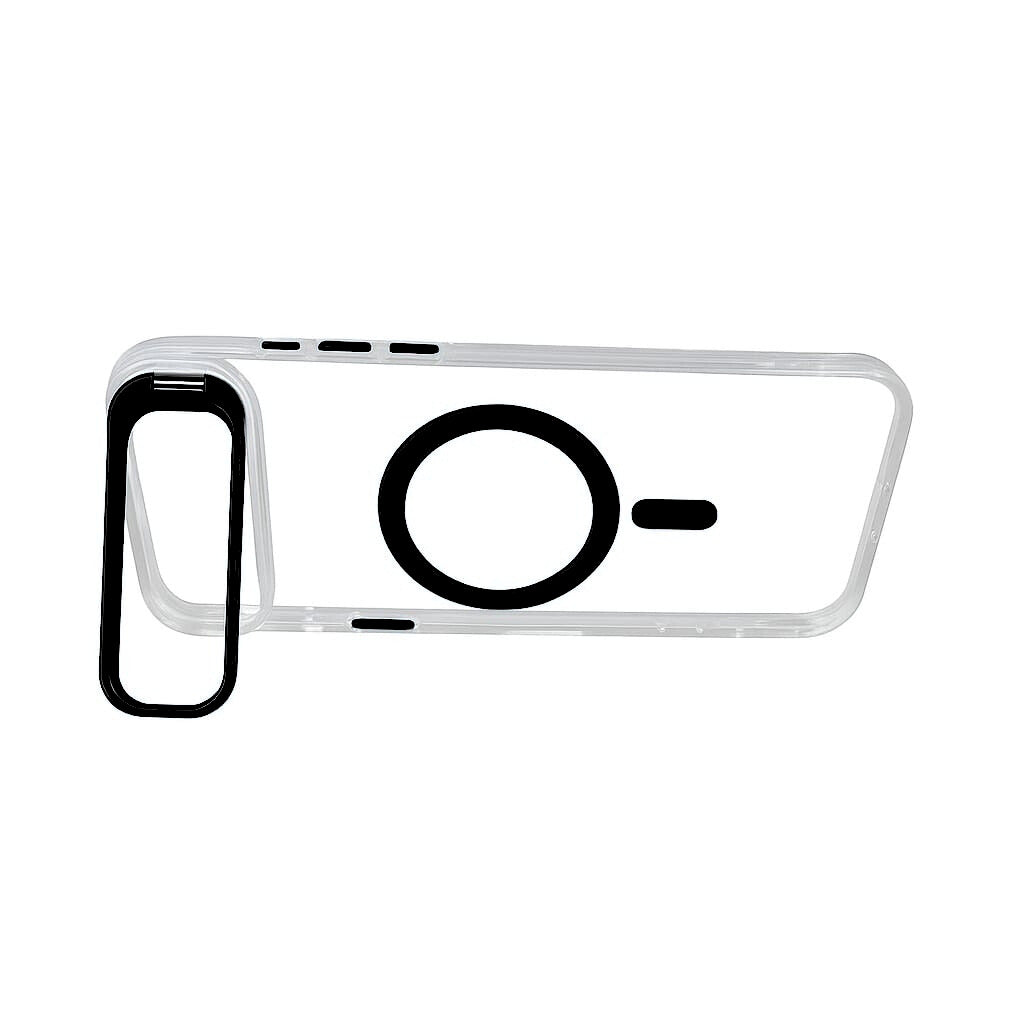 Transparent MagSafe Compatible Case for IPhone 17 Air with Metal Camera Ring (BLACK)