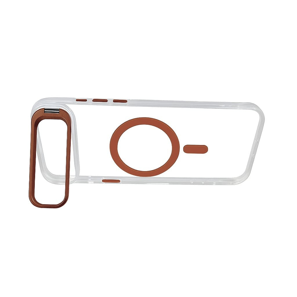 Transparent MagSafe Compatible Case for IPhone 17 Air with Metal Camera Ring (BROWN)