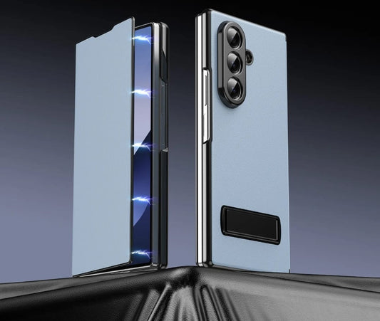 Compatible with Samsung Galaxy Z Fold 5 Kickstand PU Leather Case | BLUE