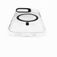 Transparent MagSafe Compatible Case for IPhone 17 with Metal Camera Ring (BLACK)