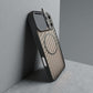 Compatible with IPhone 17 Pro Max Shockproof Transparent Frosted PC Magnetic Magsafe Case | BLACK