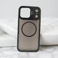 Compatible with IPhone 17 Pro Max Shockproof Transparent Frosted PC Magnetic Magsafe Case | BLACK