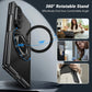 Compatible with Samsung Galaxy Z Fold 5 Magnetic Case with 360° Ring Holder & Hinge Protection | BLACK