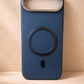 Compatible with IPhone 17 Air PU Leather MagSafe Case – Premium Magnetic Slim Cover (BLUE)