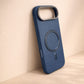 Compatible with IPhone 17 Air PU Leather MagSafe Case – Premium Magnetic Slim Cover (BLUE)
