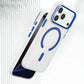 Transparent MagSafe Compatible Case for IPhone 17 Pro Max with Metal Camera Ring (BLUE)