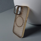 Compatible with IPhone 17 Shockproof Transparent Frosted PC Magnetic Magsafe Case | BROWN