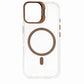 Transparent MagSafe Compatible Case for IPhone 17 with Metal Camera Ring (BROWN)