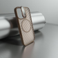 Compatible with IPhone 17 Shockproof Transparent Frosted PC Magnetic Magsafe Case | BROWN