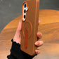 Compatible with Samsung Galaxy S26 Magnetic Kickstand Case – Premium Matte Back Cover (BROWN)