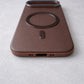 Compatible with IPhone 17 Air PU Leather MagSafe Case – Premium Magnetic Slim Cover (BROWN)