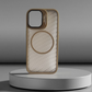 Compatible with IPhone 17 Shockproof Transparent Frosted PC Magnetic Magsafe Case | BROWN