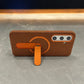 Compatible with Samsung Galaxy S25 Magnetic Kickstand Case – Premium Matte Back Cover (BROWN)