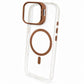 Transparent MagSafe Compatible Case for IPhone 17 with Metal Camera Ring (BROWN)