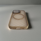 Compatible with IPhone 17 Shockproof Transparent Frosted PC Magnetic Magsafe Case | BROWN