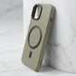 Compatible with IPhone 15 Plus PU Leather MagSafe Case – Premium Magnetic Slim Cover (GREY)