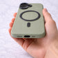Compatible with IPhone 17 PU Leather MagSafe Case – Premium Magnetic Slim Cover (GREY)