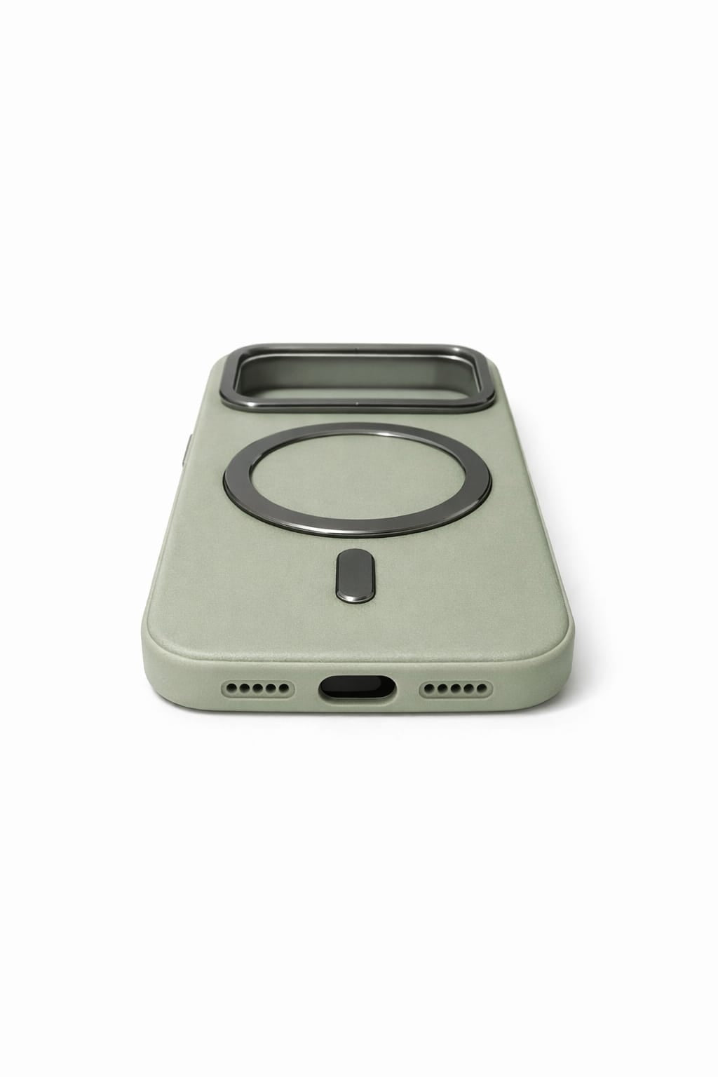 Compatible with IPhone 17 Pro PU Leather MagSafe Case – Premium Magnetic Slim Cover (GREY)