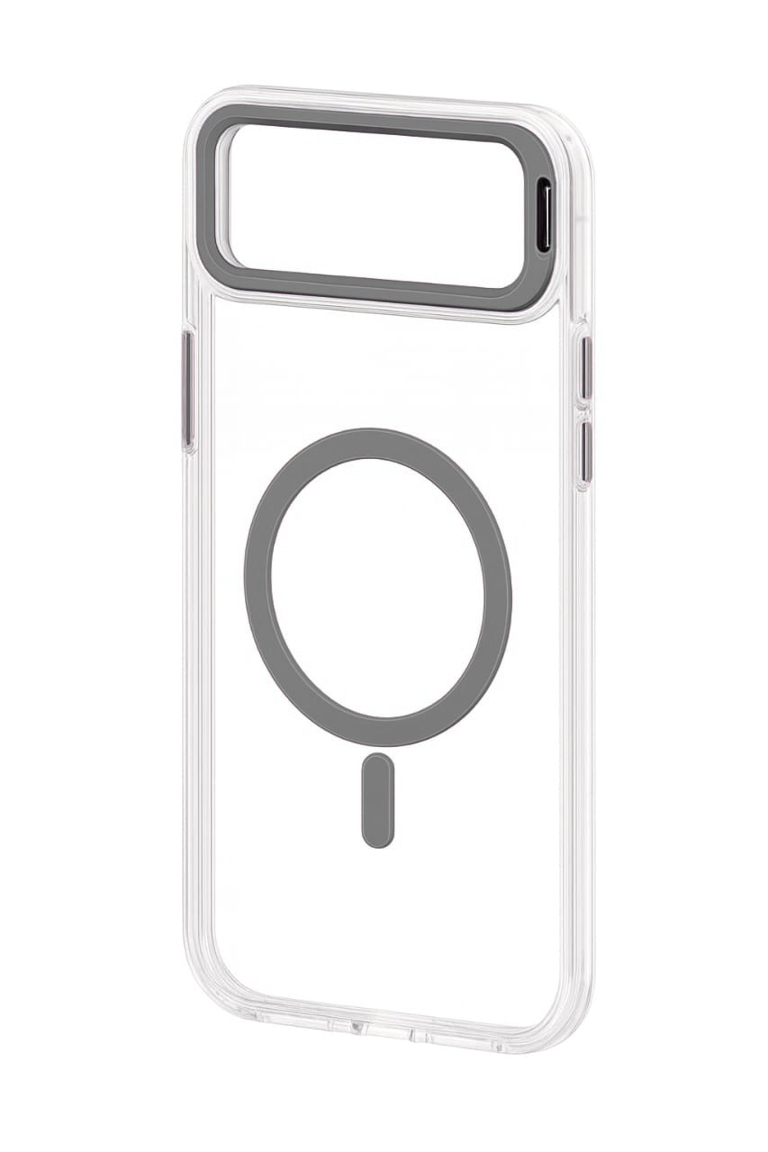 Transparent MagSafe Compatible Case for IPhone 17 Air with Metal Camera Ring (GREY)