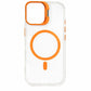 Transparent MagSafe Compatible Case for IPhone 17 with Metal Camera Ring (ORANGE)