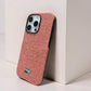 Compatible with IPhone 16 Pro Luxury Orange Glitter Protective Case