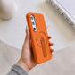 Compatible with Samsung Galaxy S25 Magnetic Kickstand Case – Premium Matte Back Cover (ORANGE)