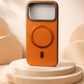 Compatible with IPhone 17 Pro Max PU Leather MagSafe Case – Premium Magnetic Slim Cover (ORANGE)