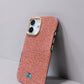 Compatible with IPhone 16 Luxury Orange Glitter Protective Case