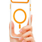 Transparent MagSafe Compatible Case for IPhone 17 Air with Metal Camera Ring (ORANGE)