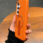 Compatible with Samsung Galaxy S26 Magnetic Kickstand Case – Premium Matte Back Cover (ORANGE)