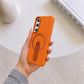 Compatible with Samsung Galaxy S25 Magnetic Kickstand Case – Premium Matte Back Cover (ORANGE)