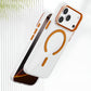 Transparent MagSafe Compatible Case for IPhone 17 Pro with Metal Camera Ring (ORANGE)
