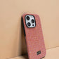 Compatible with IPhone 16 Pro Max Luxury Orange Glitter Protective Case