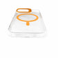 Transparent MagSafe Compatible Case for IPhone 17 with Metal Camera Ring (ORANGE)