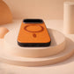 Compatible with IPhone 17 Pro Max PU Leather MagSafe Case – Premium Magnetic Slim Cover (ORANGE)