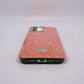 Compatible with IPhone 16 Plus Luxury Orange Glitter Protective Case