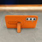Compatible with Samsung Galaxy S25 Magnetic Kickstand Case – Premium Matte Back Cover (ORANGE)