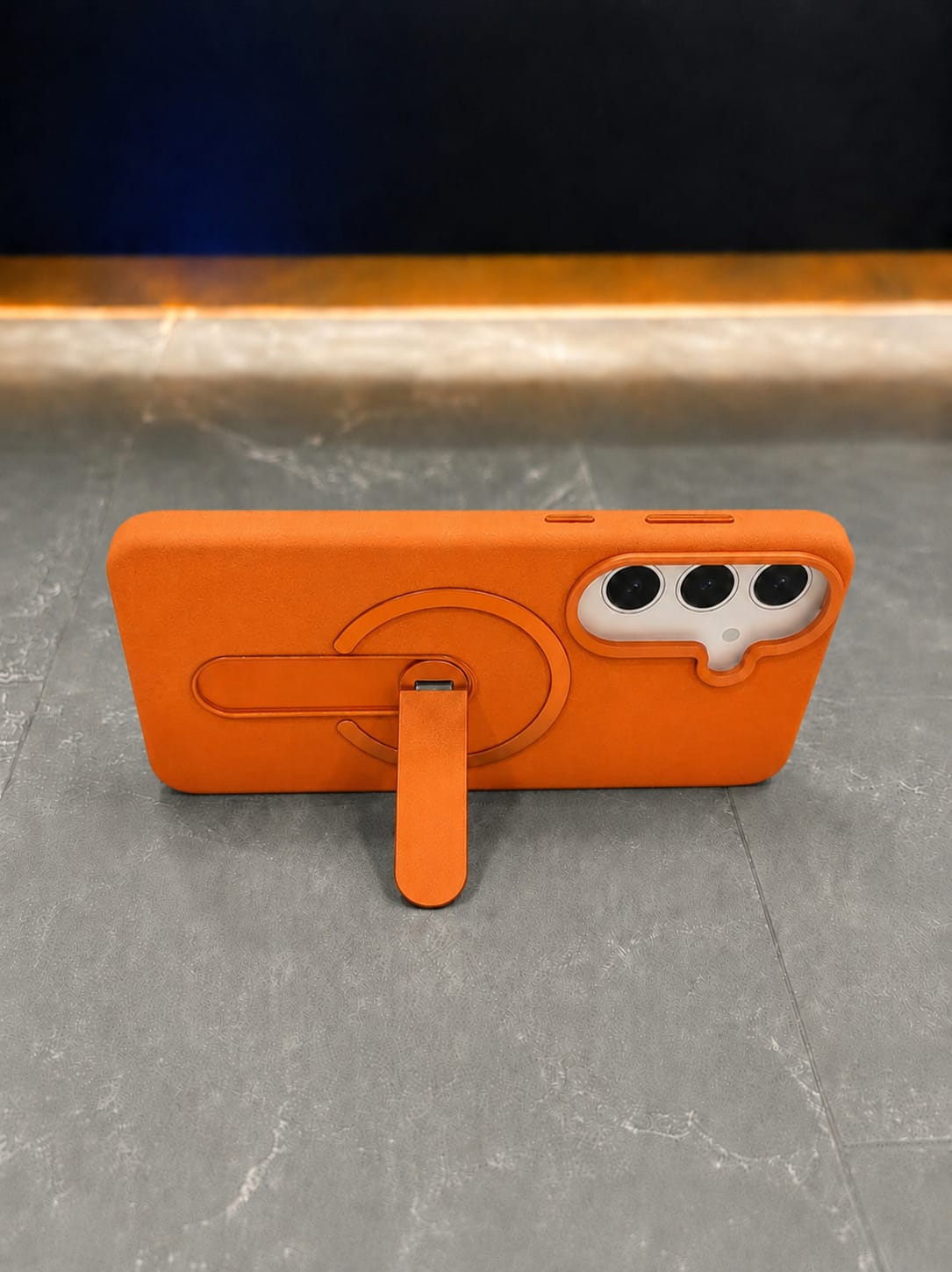 Compatible with Samsung Galaxy S26 Magnetic Kickstand Case – Premium Matte Back Cover (ORANGE)