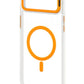Transparent MagSafe Compatible Case for IPhone 17 Air with Metal Camera Ring (ORANGE)