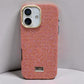 Compatible with IPhone 17 Luxury Orange Glitter Protective Case