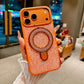 Luxury Crystal Magnetic Kickstand Case Compatible with IPhone 17 Pro Max (ORANGE)