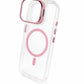 Transparent MagSafe Compatible Case for IPhone 17 with Metal Camera Ring (PINK)