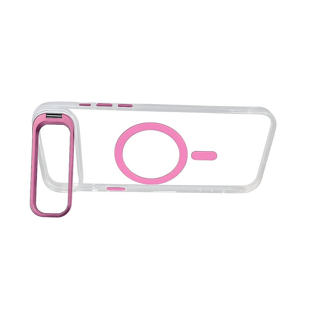 Transparent MagSafe Compatible Case for IPhone 17 Air with Metal Camera Ring (PINK)