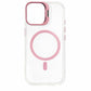 Transparent MagSafe Compatible Case for IPhone 17 with Metal Camera Ring (PINK)