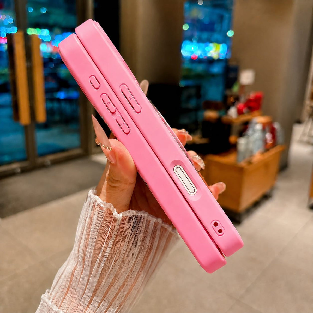 Luxury Crystal Magnetic Kickstand Case Compatible with IPhone 17 Pro Max (PINK)