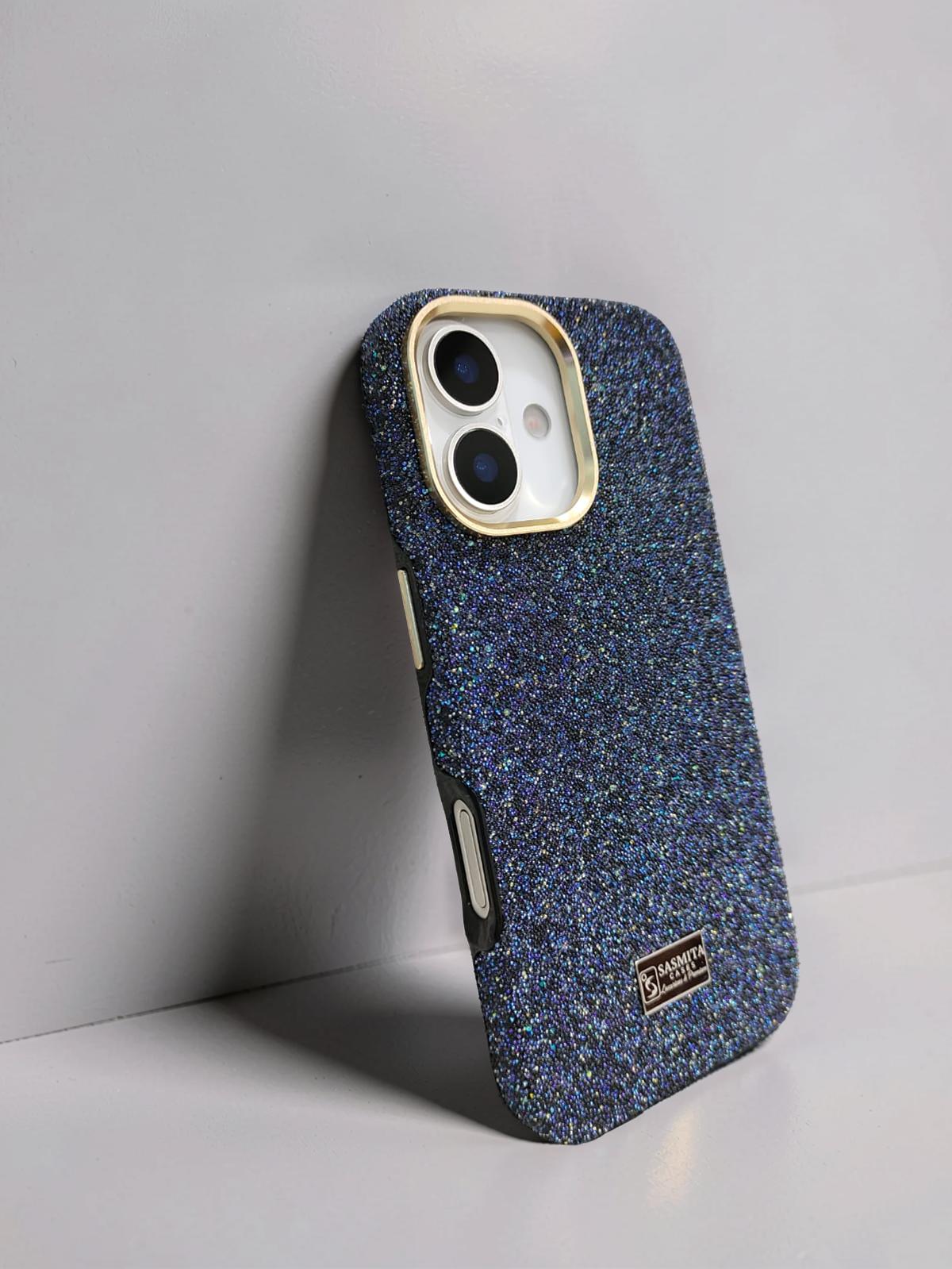 Compatible with IPhone 16 Plus Luxury Purple Glitter Protective Case
