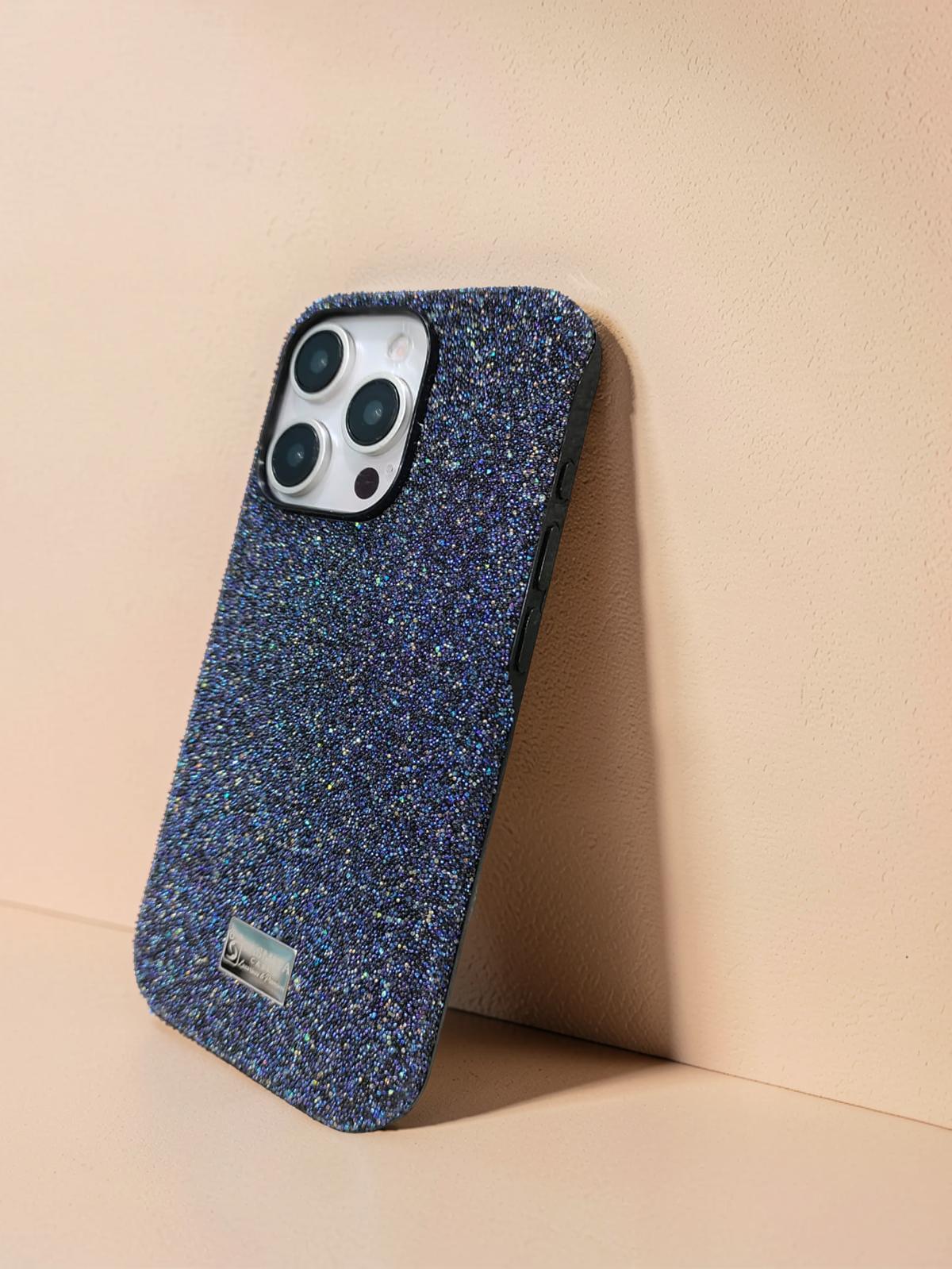 Compatible with IPhone 15 Pro Max Luxury Purple Glitter Protective Case