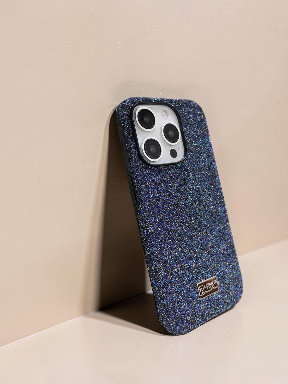 Compatible with IPhone 16 Pro Luxury Purple Glitter Protective Case