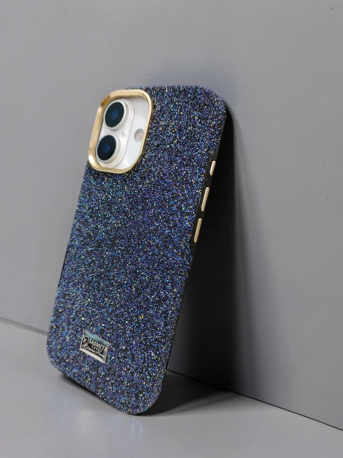 Compatible with IPhone 16 Luxury Purple Glitter Protective Case