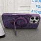 Luxury Crystal Magnetic Kickstand Case Compatible with IPhone 15 Pro Max (PURPLE)